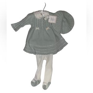Cupcakes & Cashmere Green Knit Dress 3-6M - NWT
